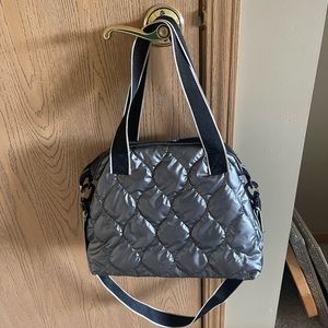 Silver Puffer Handbag